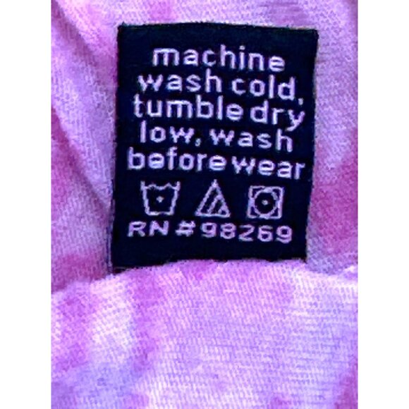 Alternative Soft Sheer Short Sleeve T Shirt Tie Dye Pink V Neck Size Med Cotton - Picture 8 of 8